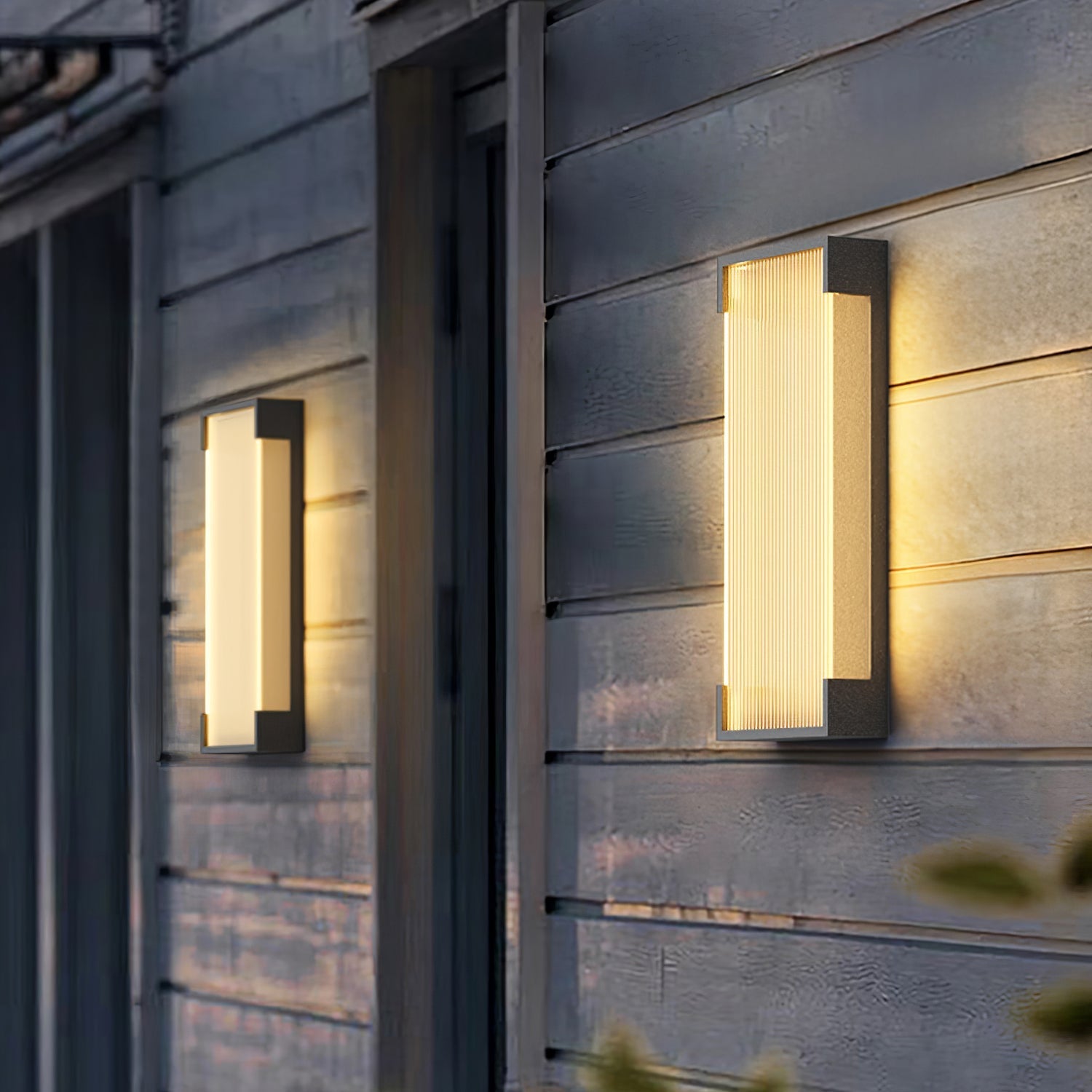 Luz de parede exterior com painel canelado | Ormexis