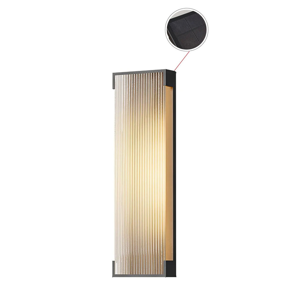Luz de parede exterior com painel canelado | Ormexis