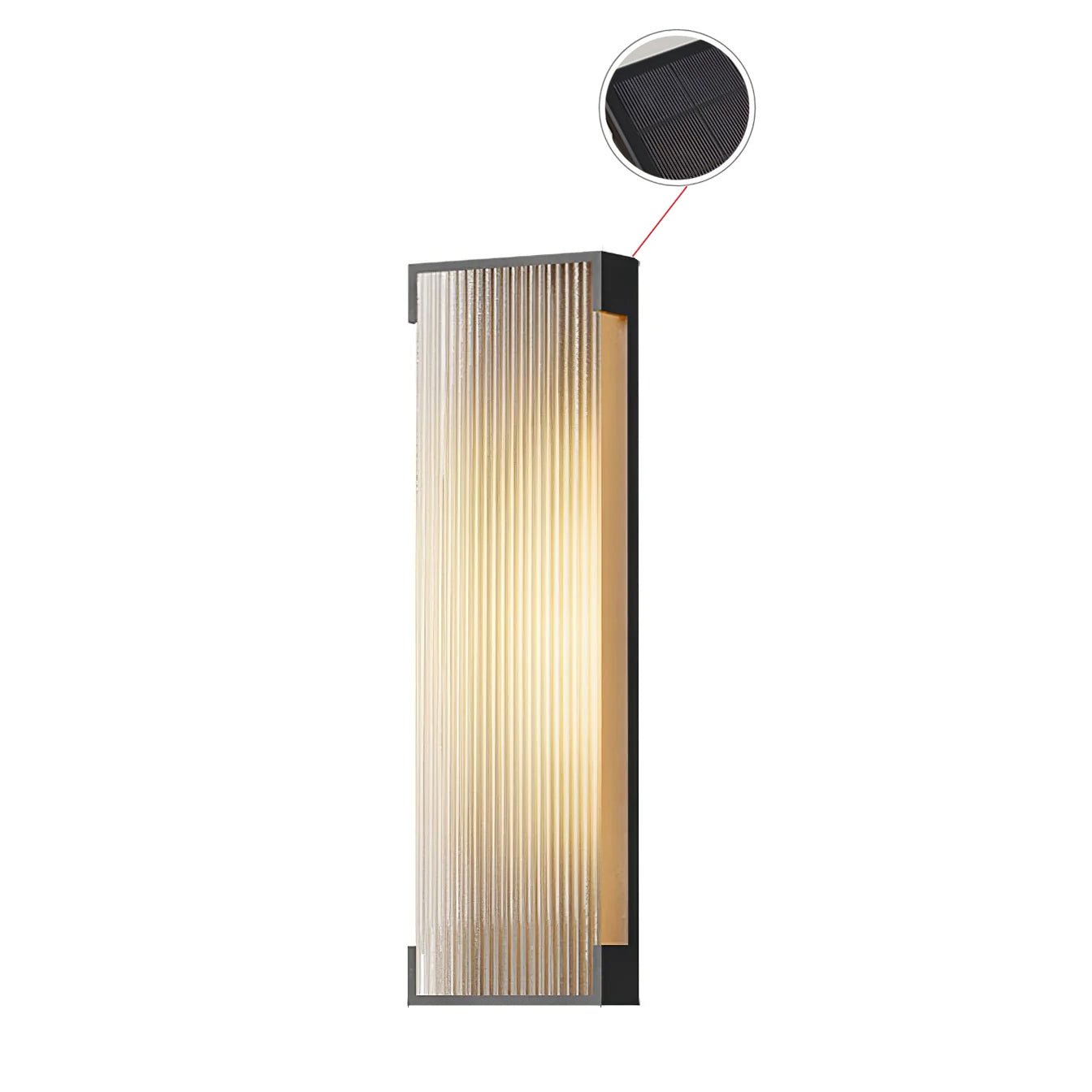 Luz de parede exterior com painel canelado | Ormexis