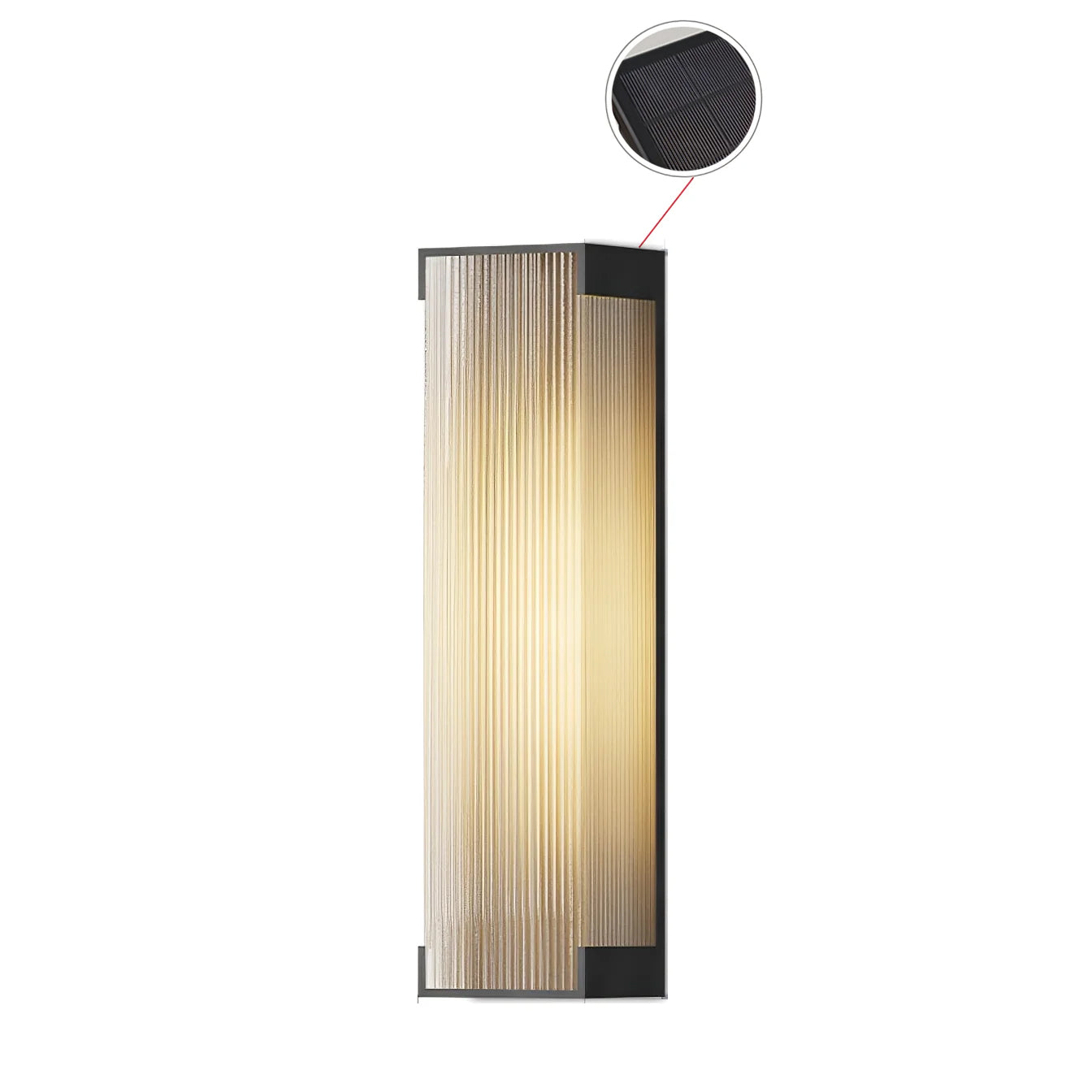 Luz de parede exterior com painel canelado | Ormexis
