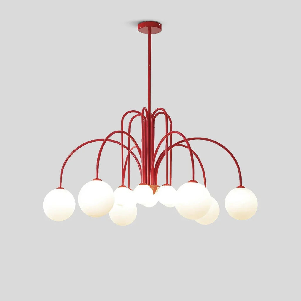 Avi Glass Chandelier With Double Layer Design Contemporary Ceiling Light