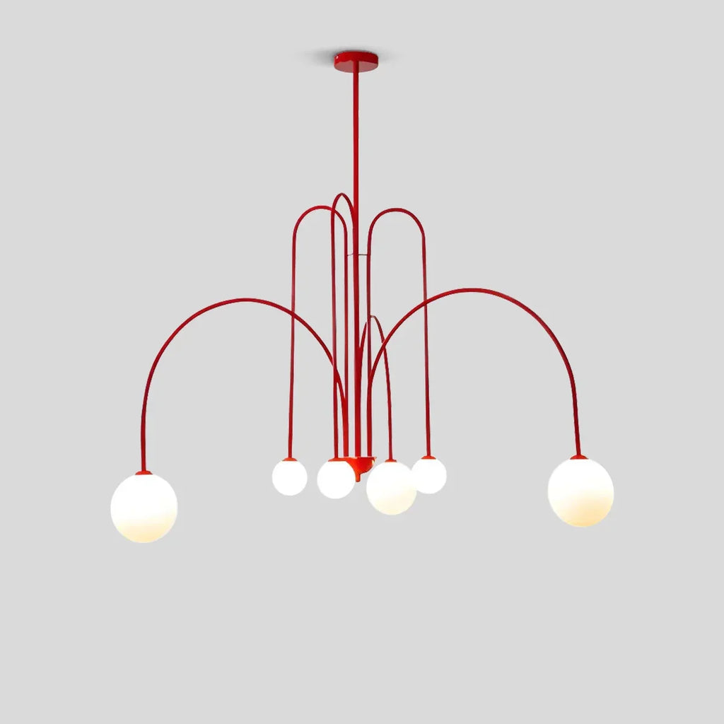 Avi Glass Chandelier With Double Layer Design Contemporary Ceiling Light