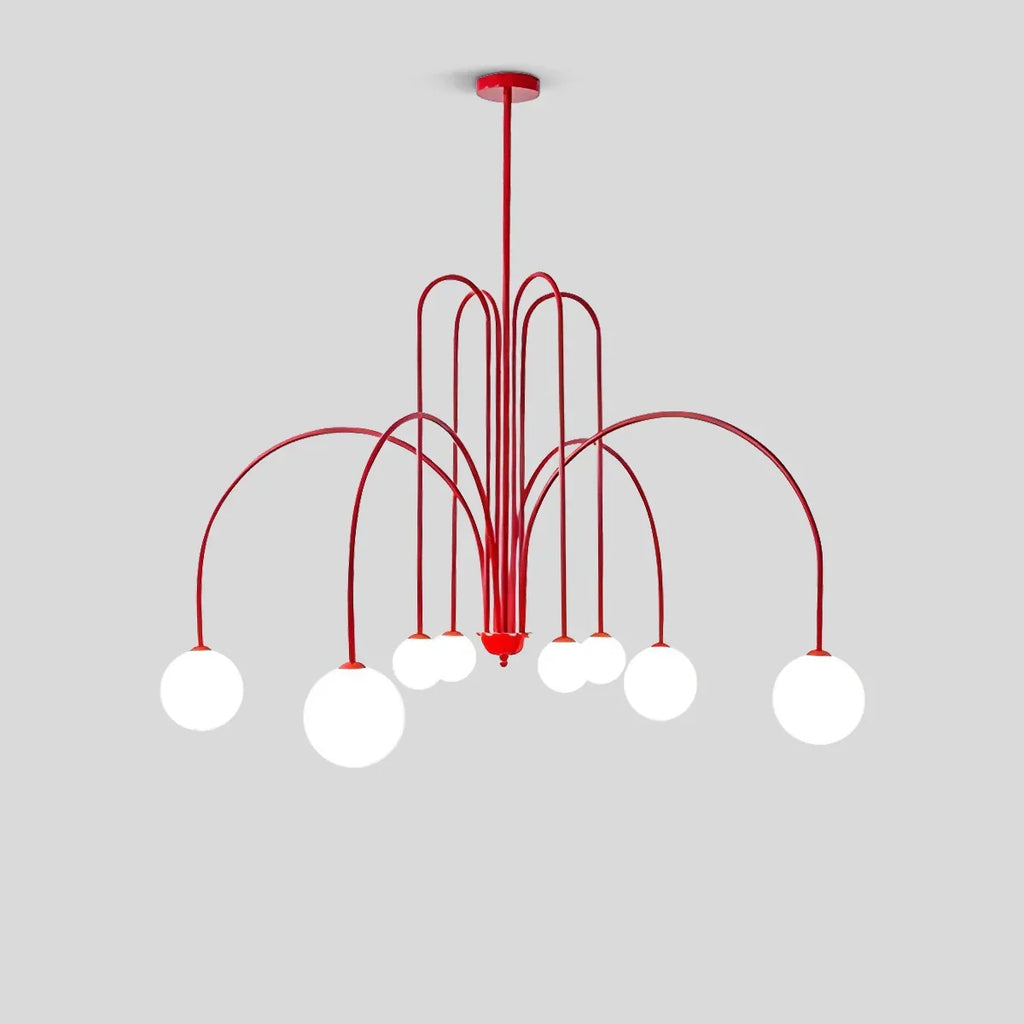 Avi Glass Chandelier With Double Layer Design Contemporary Ceiling Light