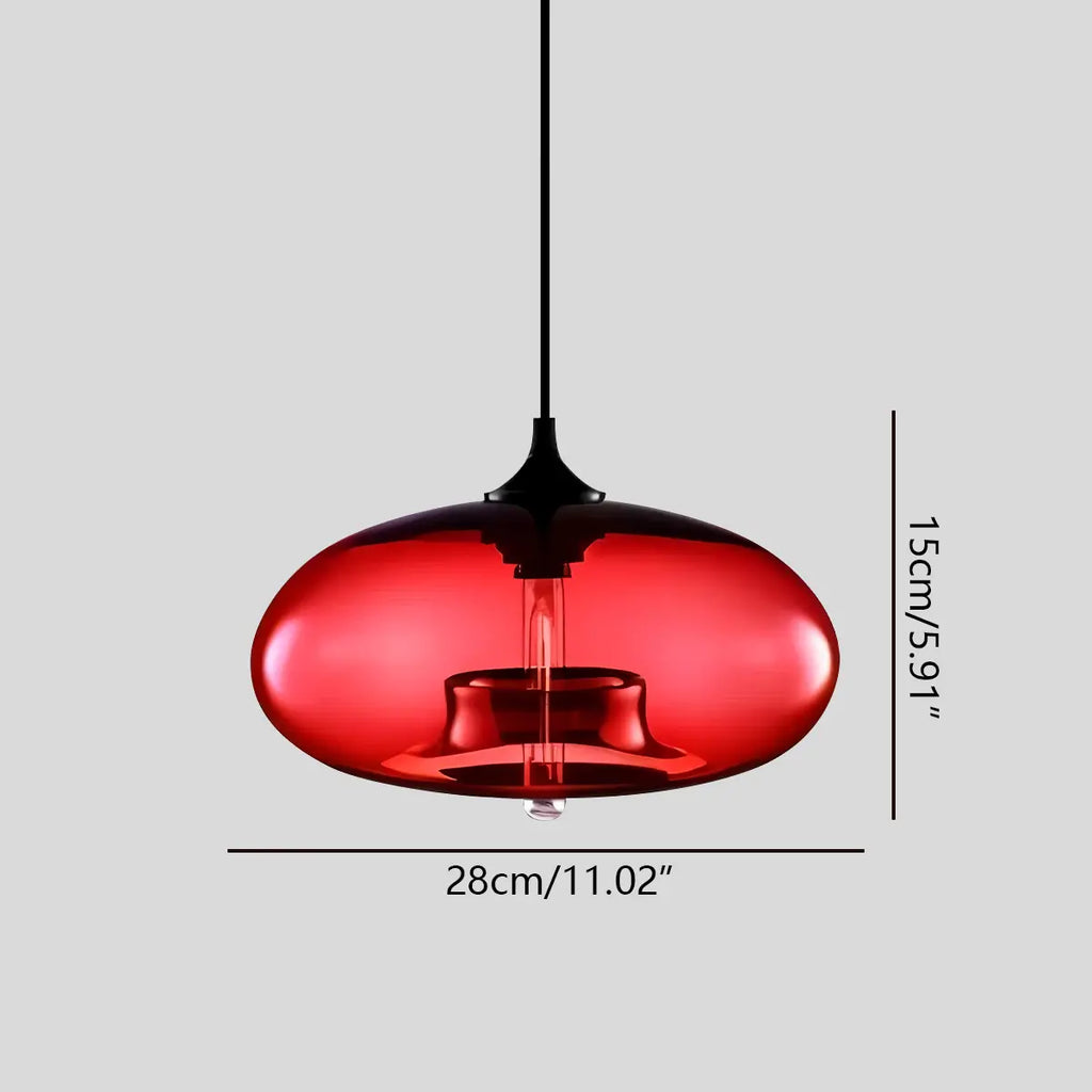 Vivid Glass Pendant Fixture for Dining Room Decor Accent