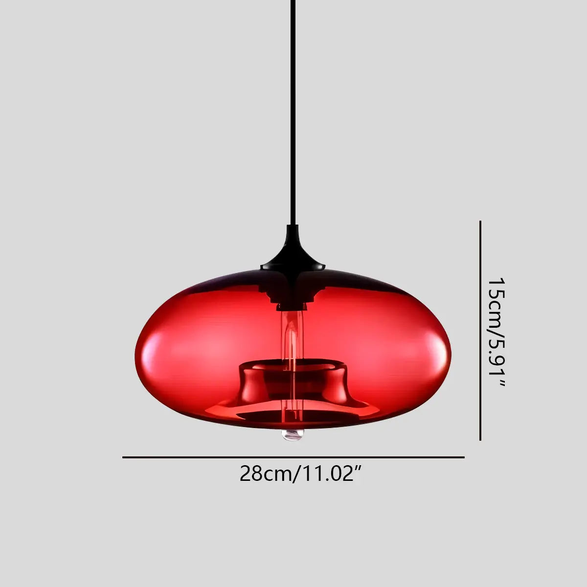 Vivid Glass Pendant Fixture for Dining Room Decor Accent