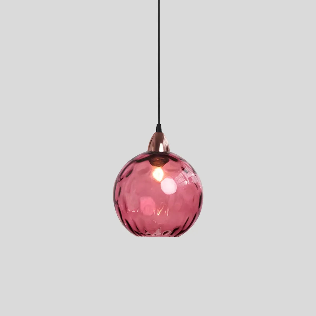 Vivid Glass Orb Pendant Light In Living Room Ceiling