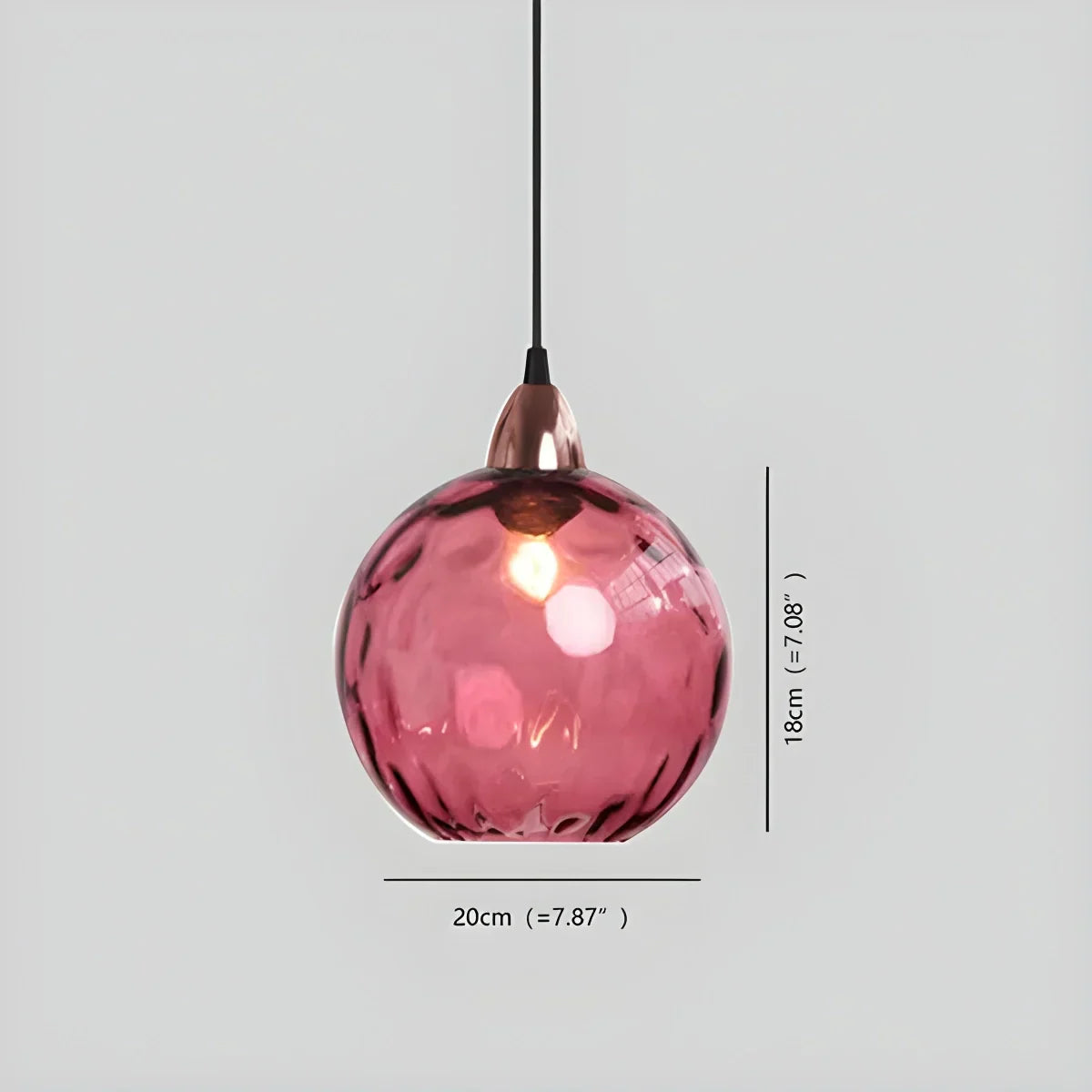 Vivid Glass Orb Pendant Light In Living Room Ceiling