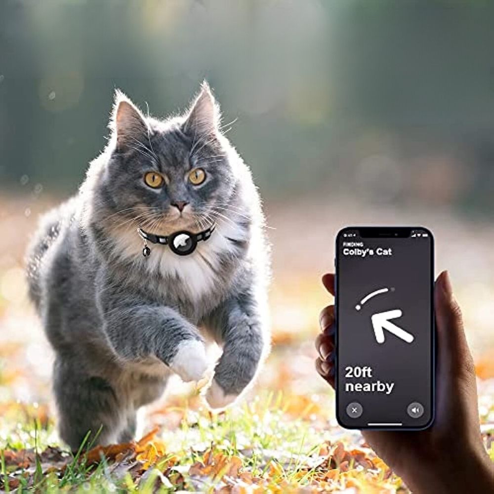 Reflektierendes Katzenhalsband mit GPS-Tracker und Schnellverschluss