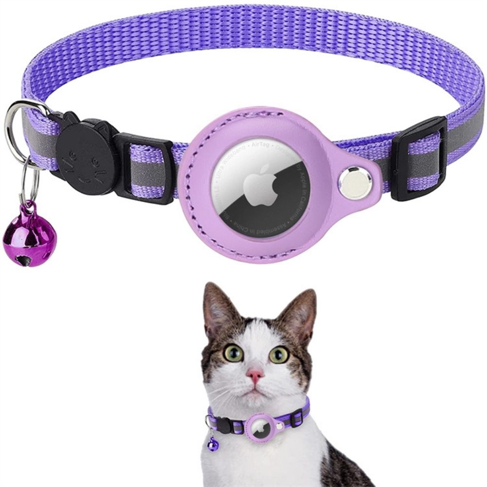 Reflektierendes Katzenhalsband mit GPS-Tracker und Schnellverschluss