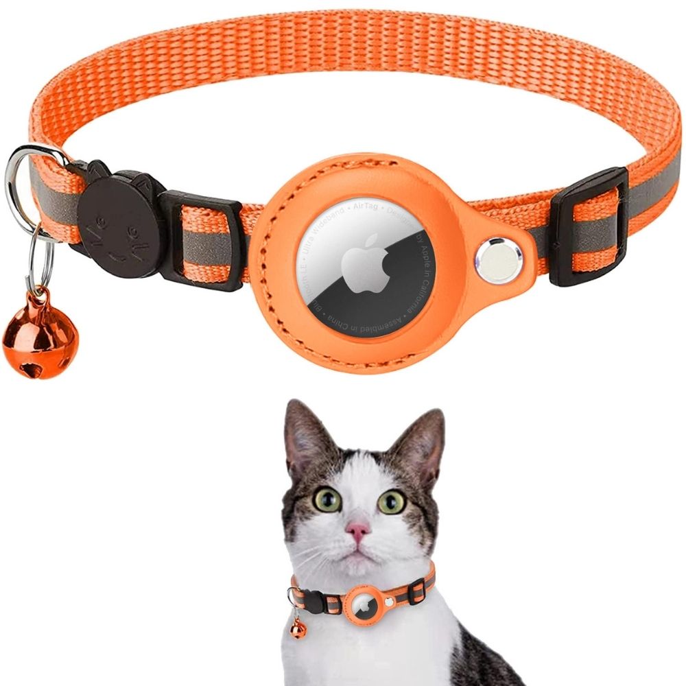 Reflektierendes Katzenhalsband mit GPS-Tracker und Schnellverschluss