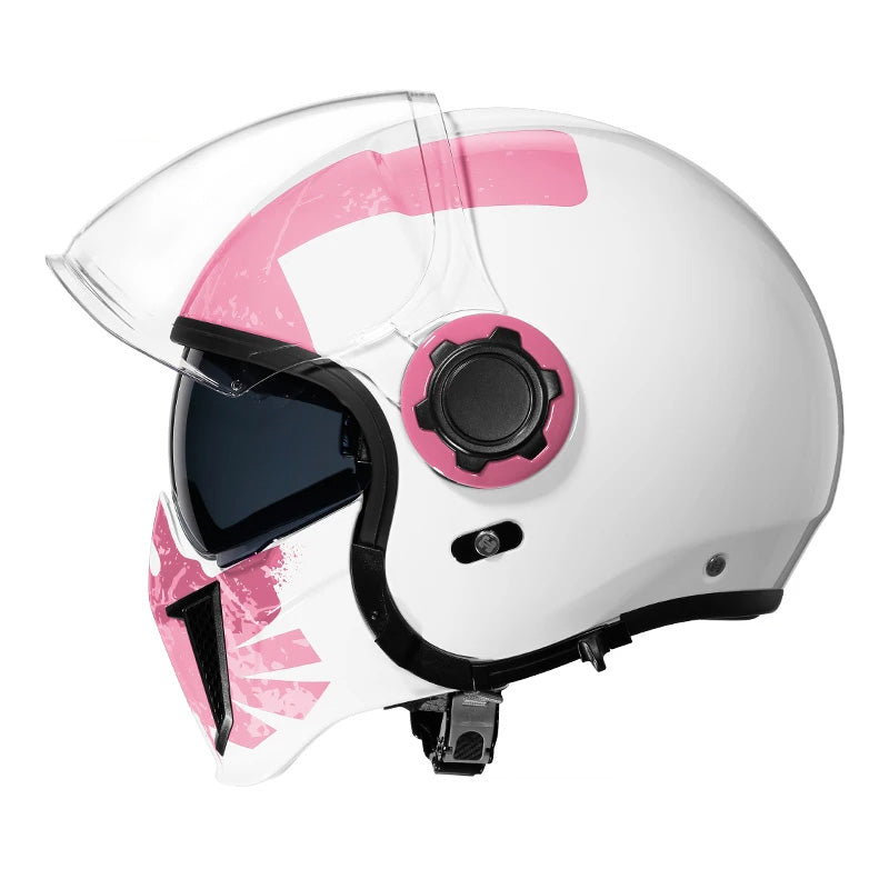 Retro-Modularhelm mit abnehmbarem Kinnschutz, DOT- und ECE-zertifiziert