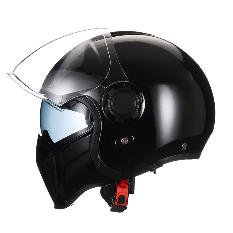 Retro-Modularhelm mit abnehmbarem Kinnschutz, DOT- und ECE-zertifiziert
