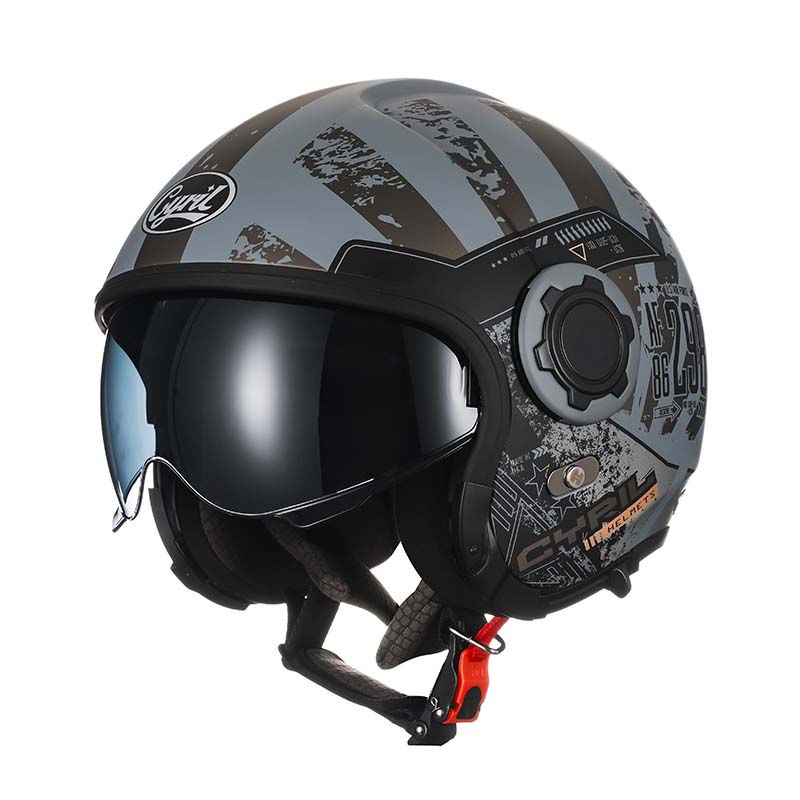 Retro-Modularhelm mit abnehmbarem Kinnschutz, DOT- und ECE-zertifiziert