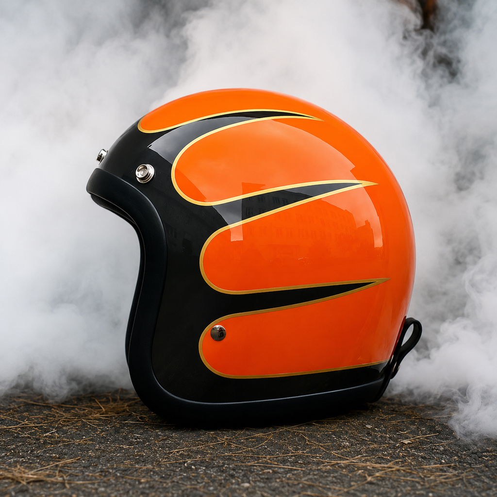 Casque style rétro avec certification DOT et ECE pour les motards modernes