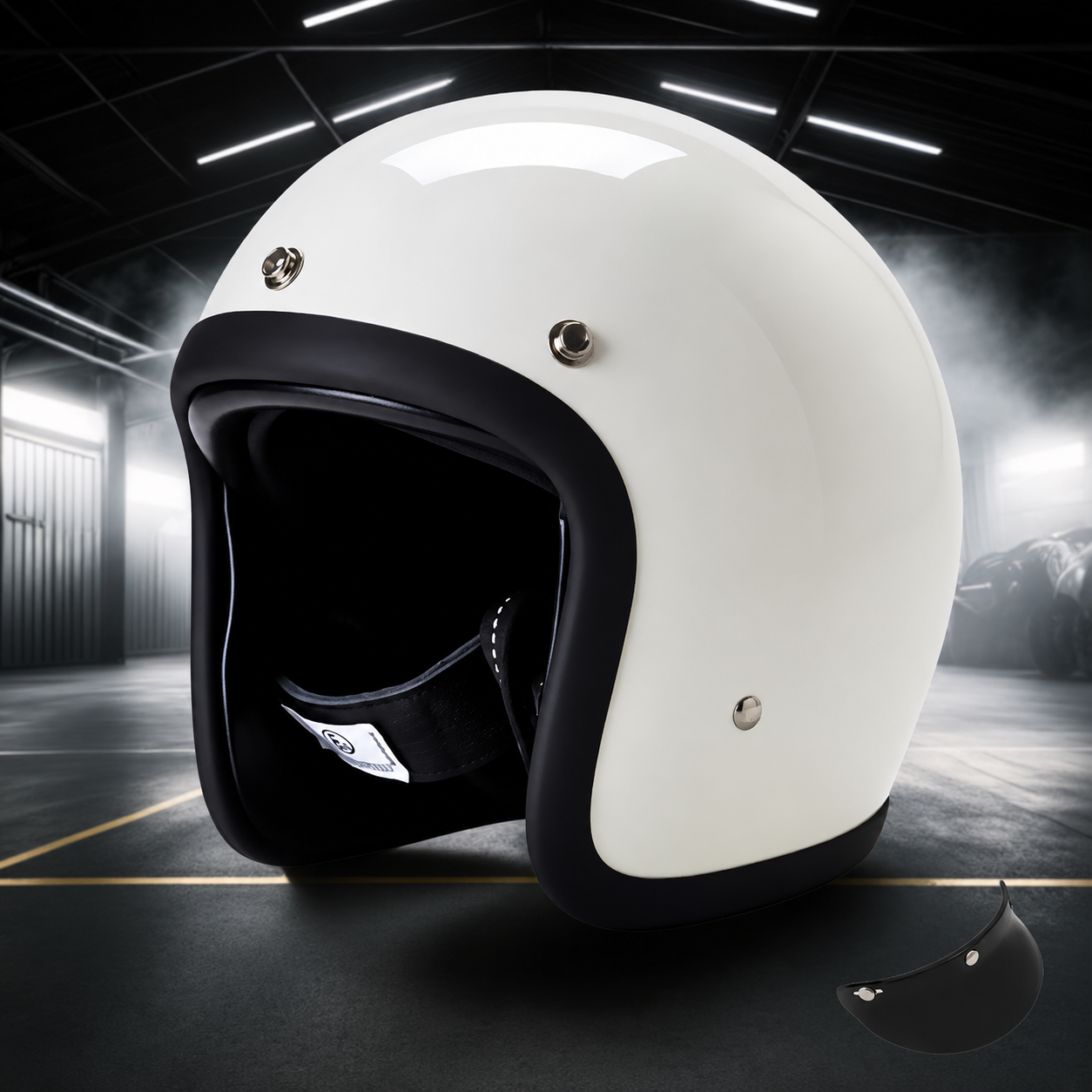 Casque style rétro avec certification DOT et ECE pour les motards modernes