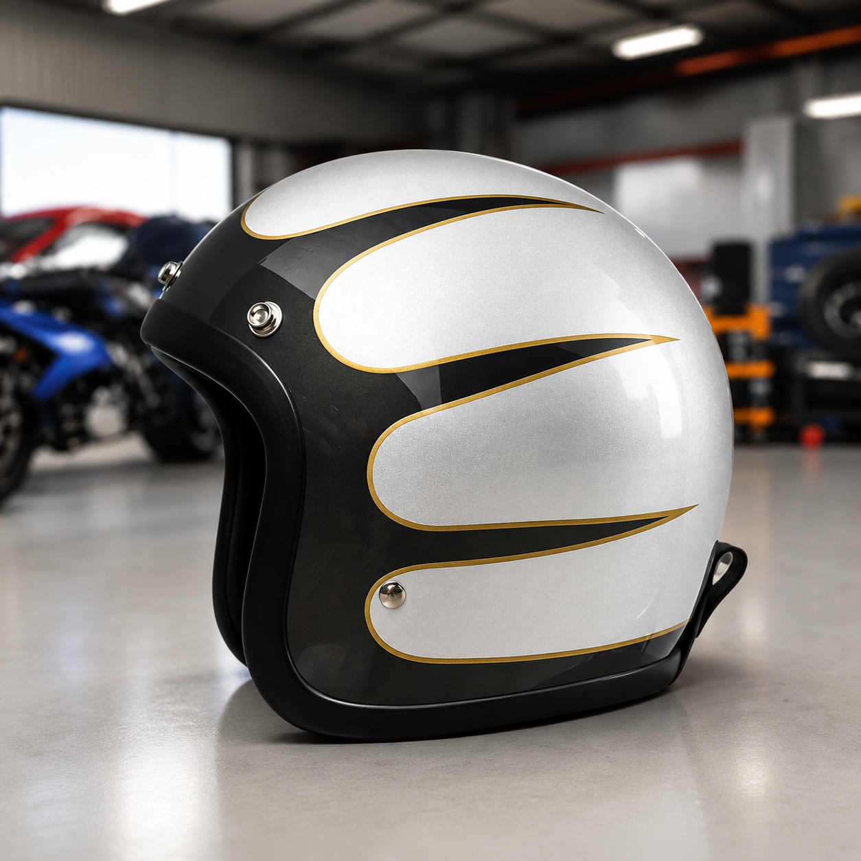 Casque style rétro avec certification DOT et ECE pour les motards modernes
