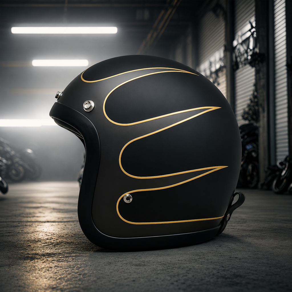 Casque style rétro avec certification DOT et ECE pour les motards modernes