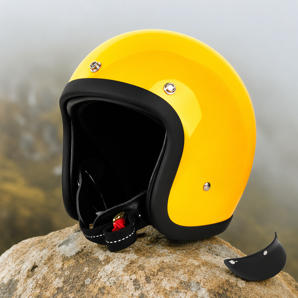 Casque style rétro avec certification DOT et ECE pour les motards modernes