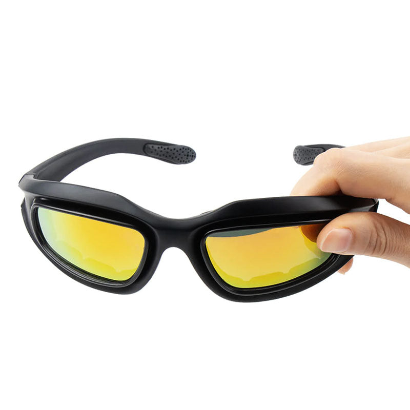 Occhiali da sole da motociclista Rider's Choice polarizzati UV400 con vestibilità sicura