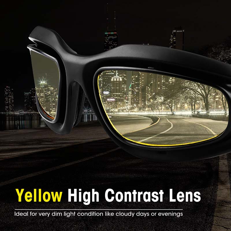 Occhiali da sole da motociclista Rider's Choice polarizzati UV400 con vestibilità sicura