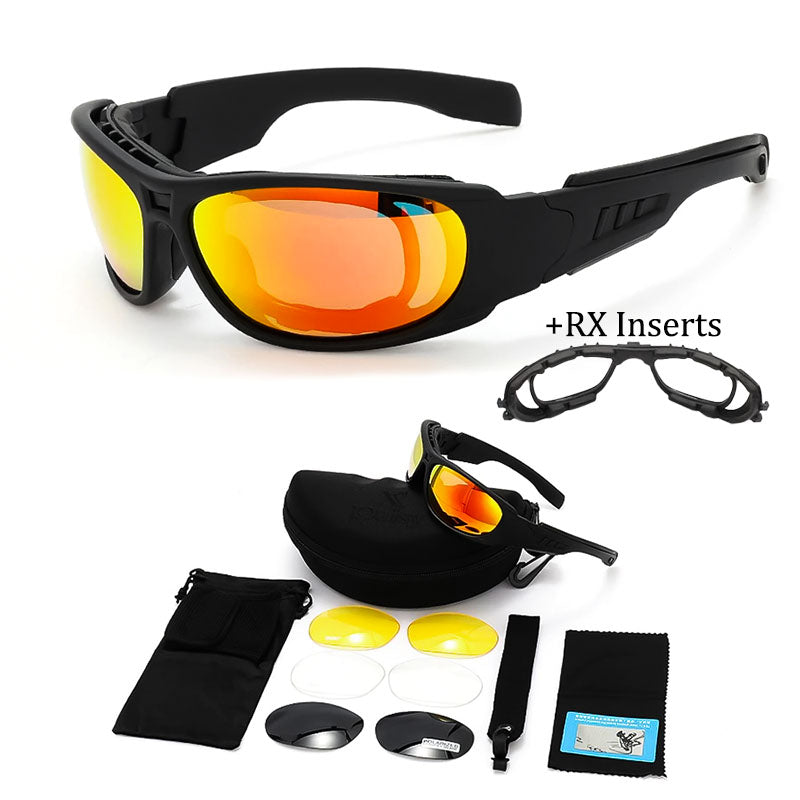 Occhiali da sole da motociclista Rider's Choice polarizzati UV400 con vestibilità sicura