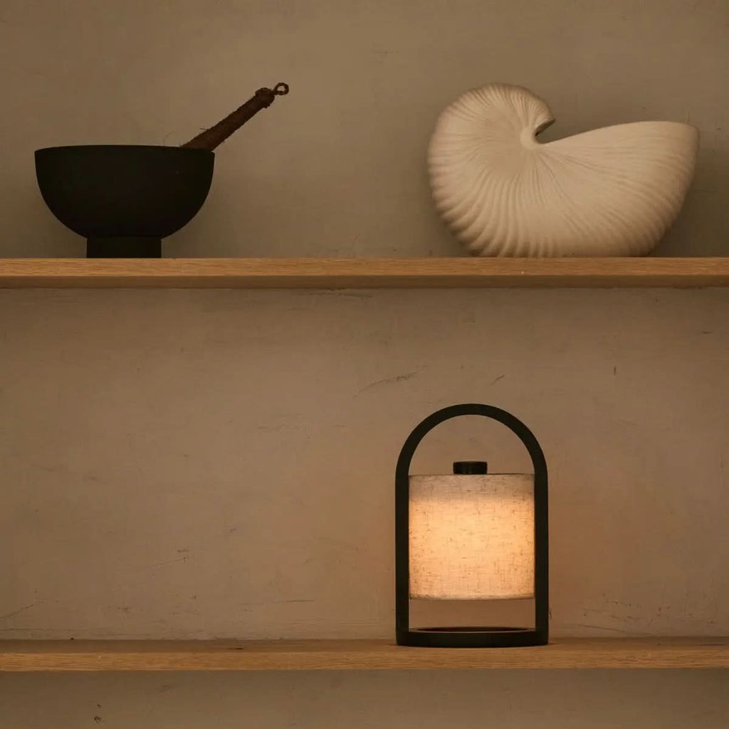 Lampă de masă LumaOak LED, fără fir, trei moduri, baterie de 100 de ore pentru case elegante