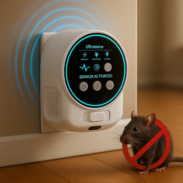 Rodent Defense Ultrasonic Mouse Deterrent With Quiet Operation Plug In Coverage 3200 Sq Ft