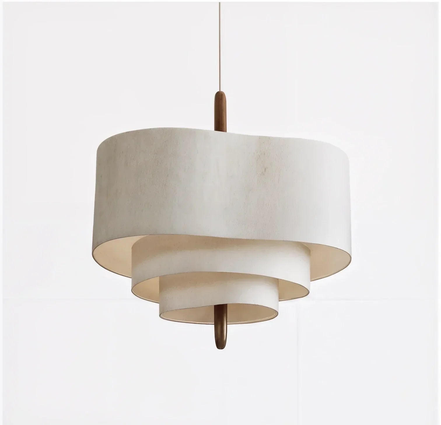 Plafonnier RondoLight Nordic Organic avec abat-jour en textile ton naturel