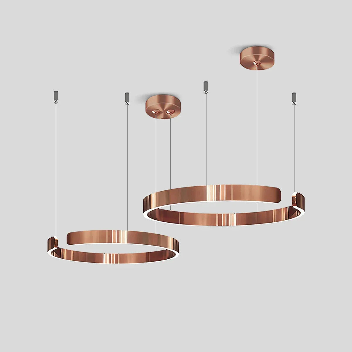 Sleek Circular LED Ring Chandelier For Living Room Decor