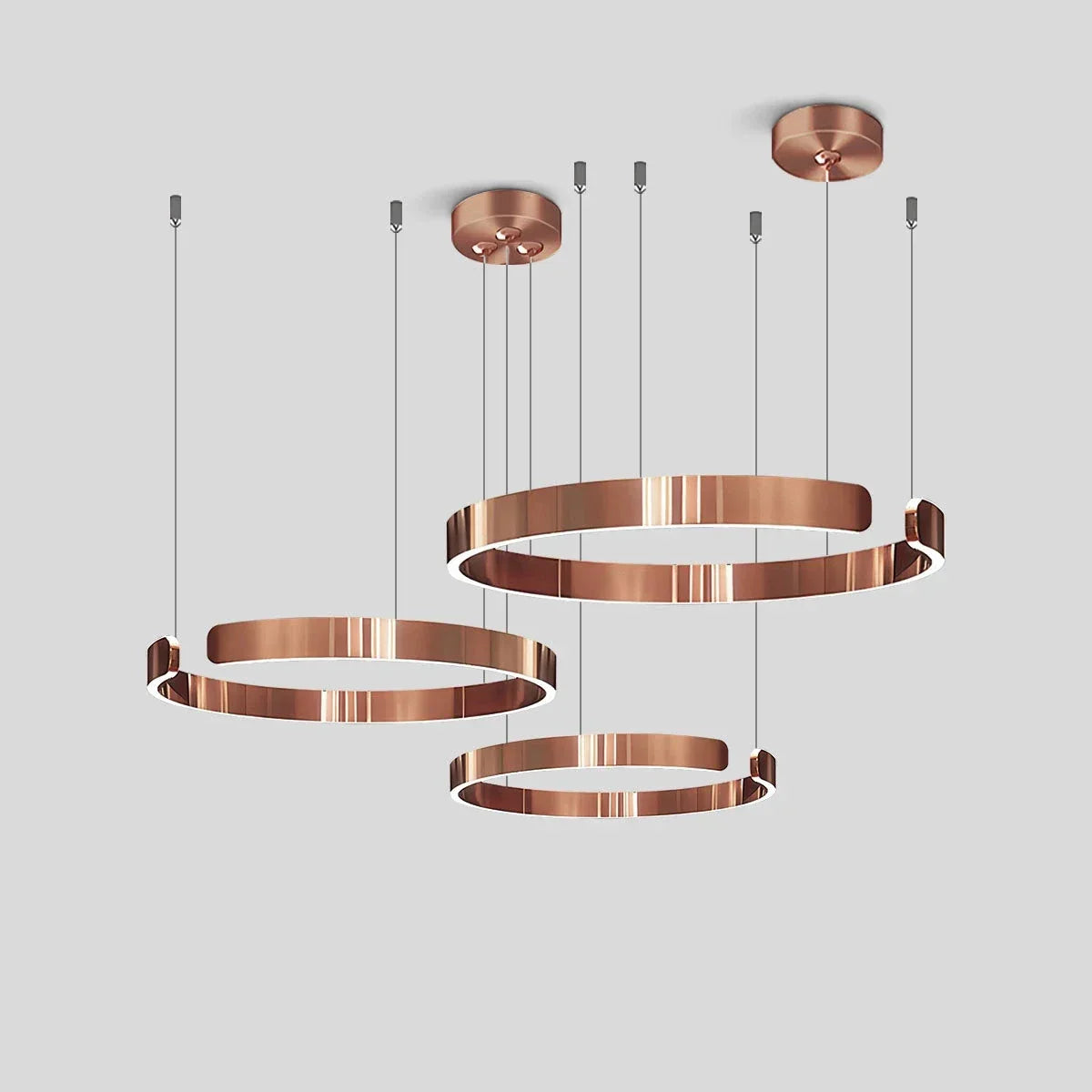Sleek Circular LED Ring Chandelier For Living Room Decor