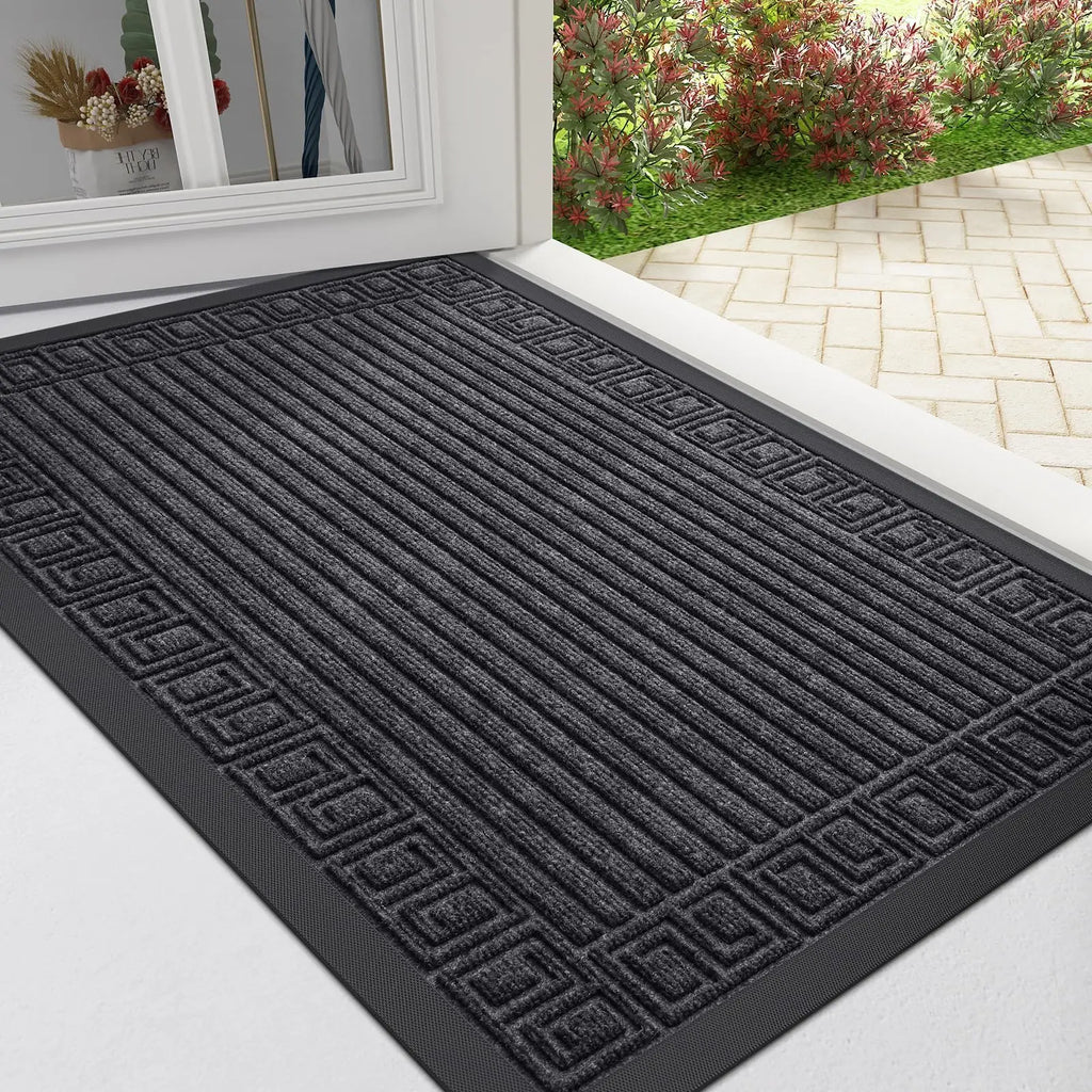 Architectural Ribbed Border Entry Rug | Ormexis