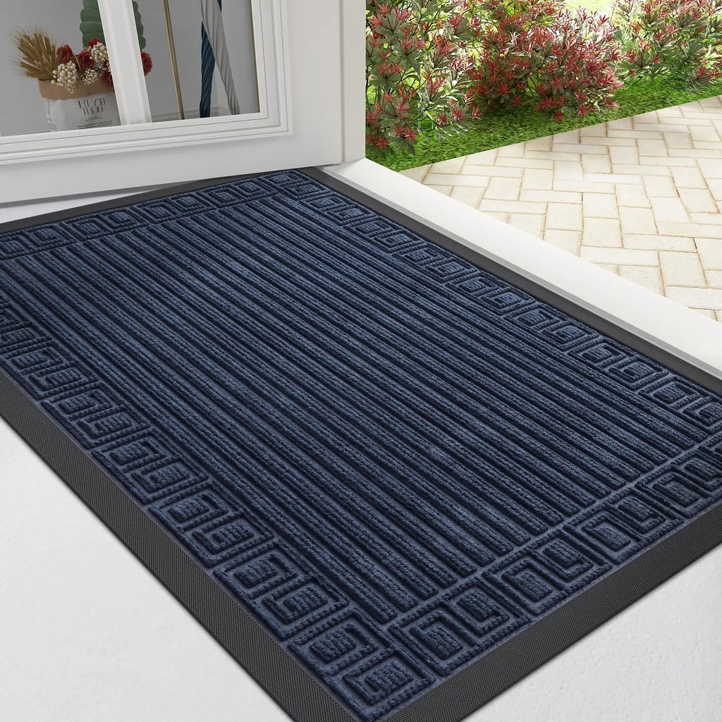 Architectural Ribbed Border Entry Rug | Ormexis