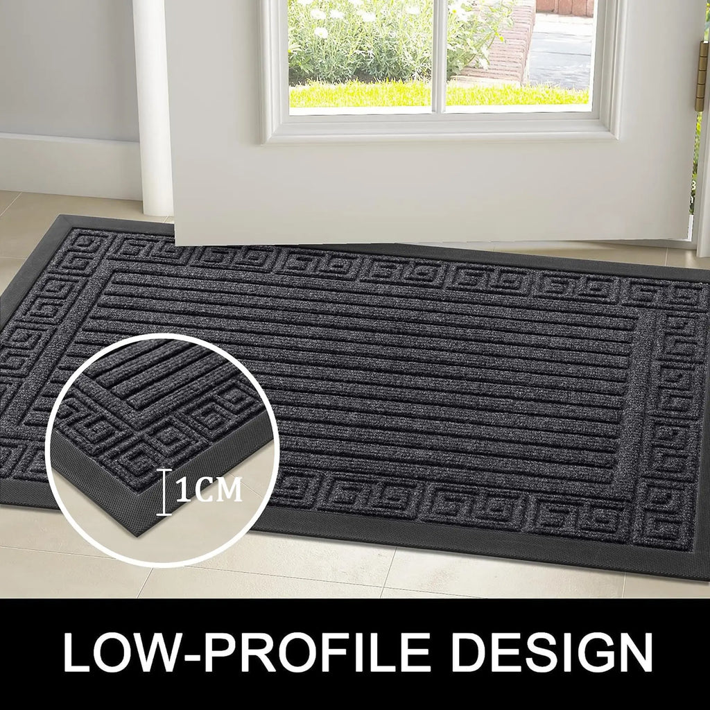 Architectural Ribbed Border Entry Rug | Ormexis