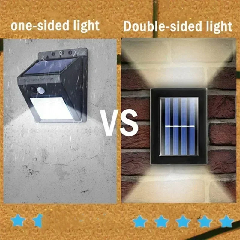 Lampă solară contemporană de perete, rezistentă la apă | Ormexis