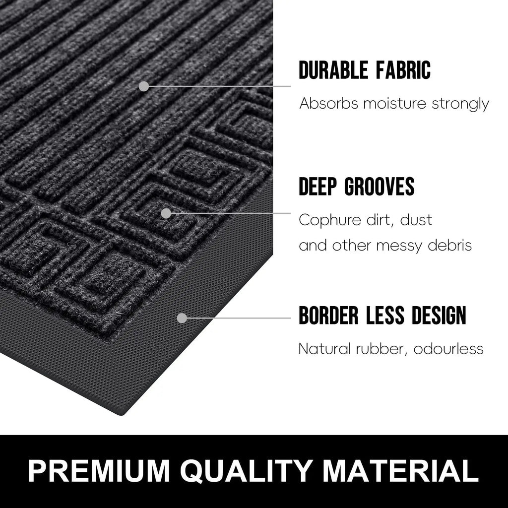 Architectural Ribbed Border Entry Rug | Ormexis