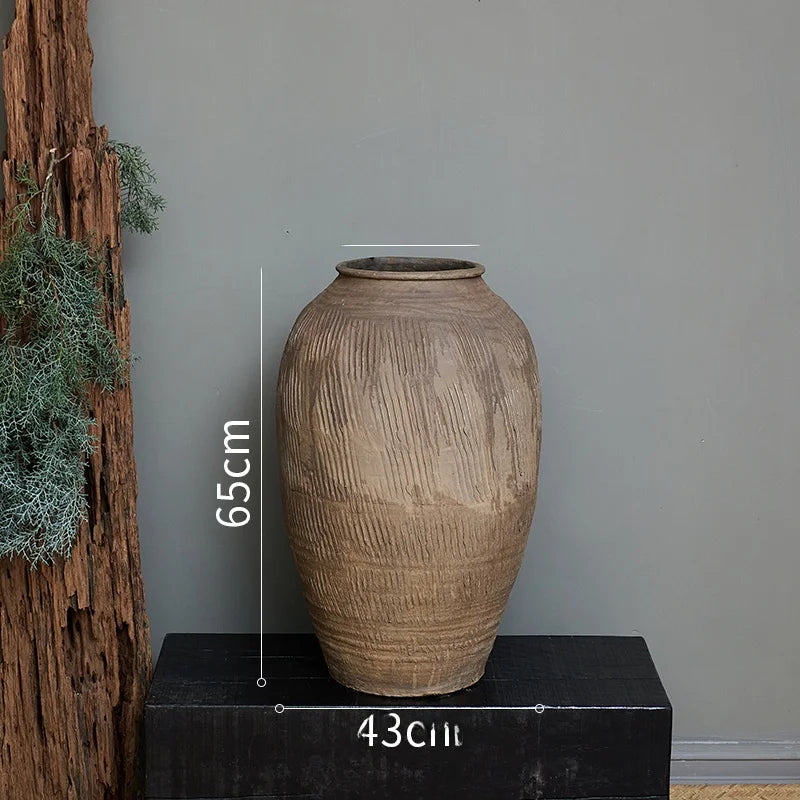 Stor siennafarget terrakottavase | Ormexis