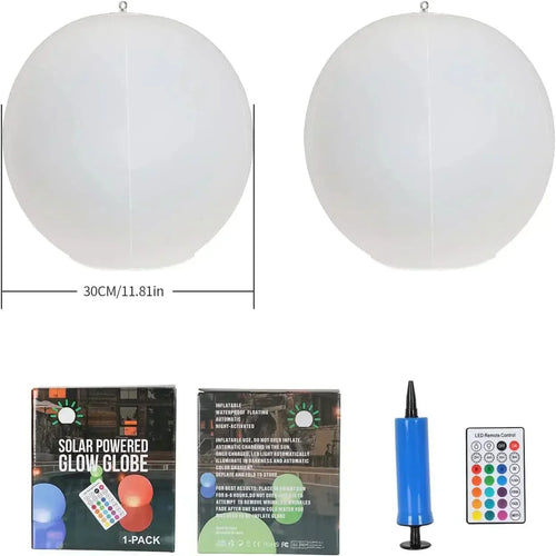 מנורת LED סולארית בצורת כדור מחליף צבעים מבית AeroGlobe לבריכות ולגינות חיצוניות | ormexis