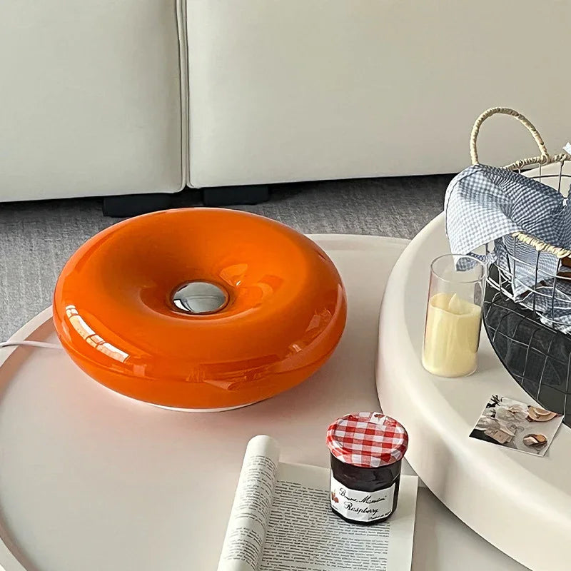 Glänzende Donut-Tischleuchte | Ormexis