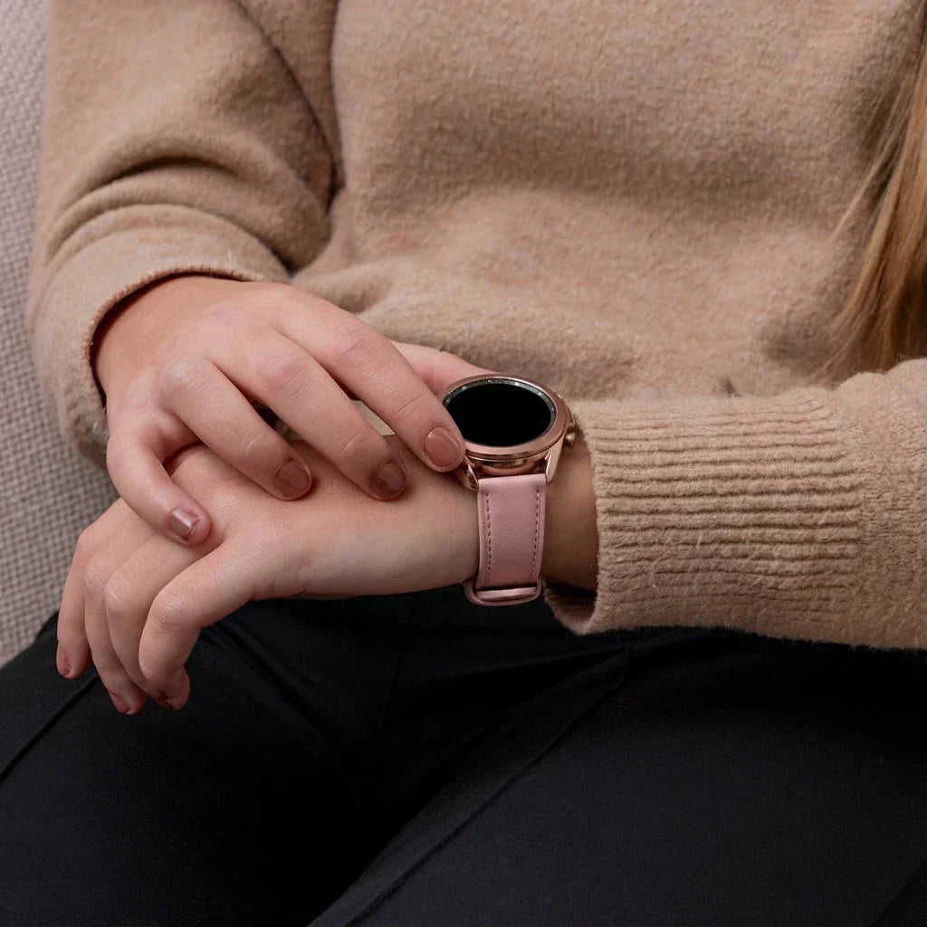 Premium Pink Leather Band for Samsung Galaxy Watch 3 41mm