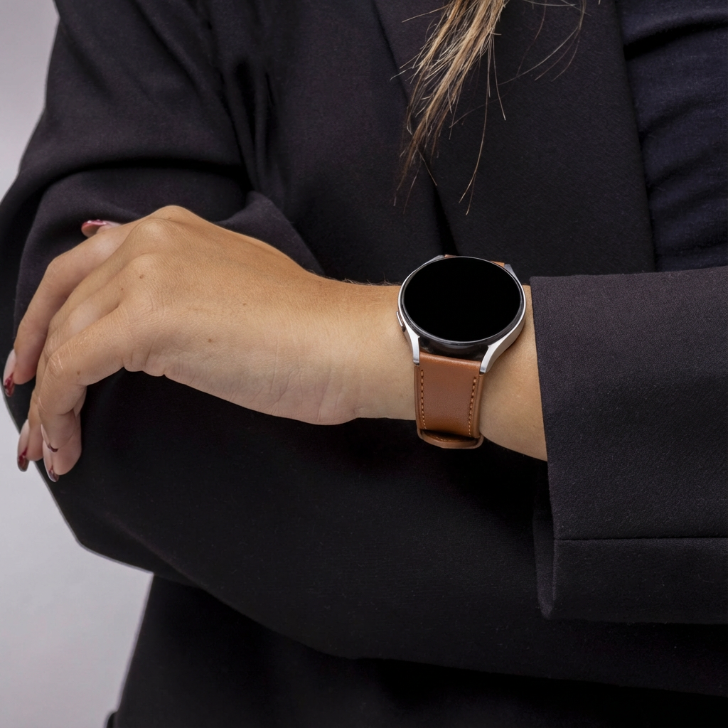 Dunkelbraunes Lederarmband für Samsung Galaxy Watch 7 40mm