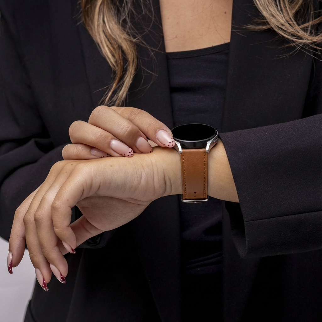 Dunkelbraunes Lederarmband für Samsung Galaxy Watch 7 40mm