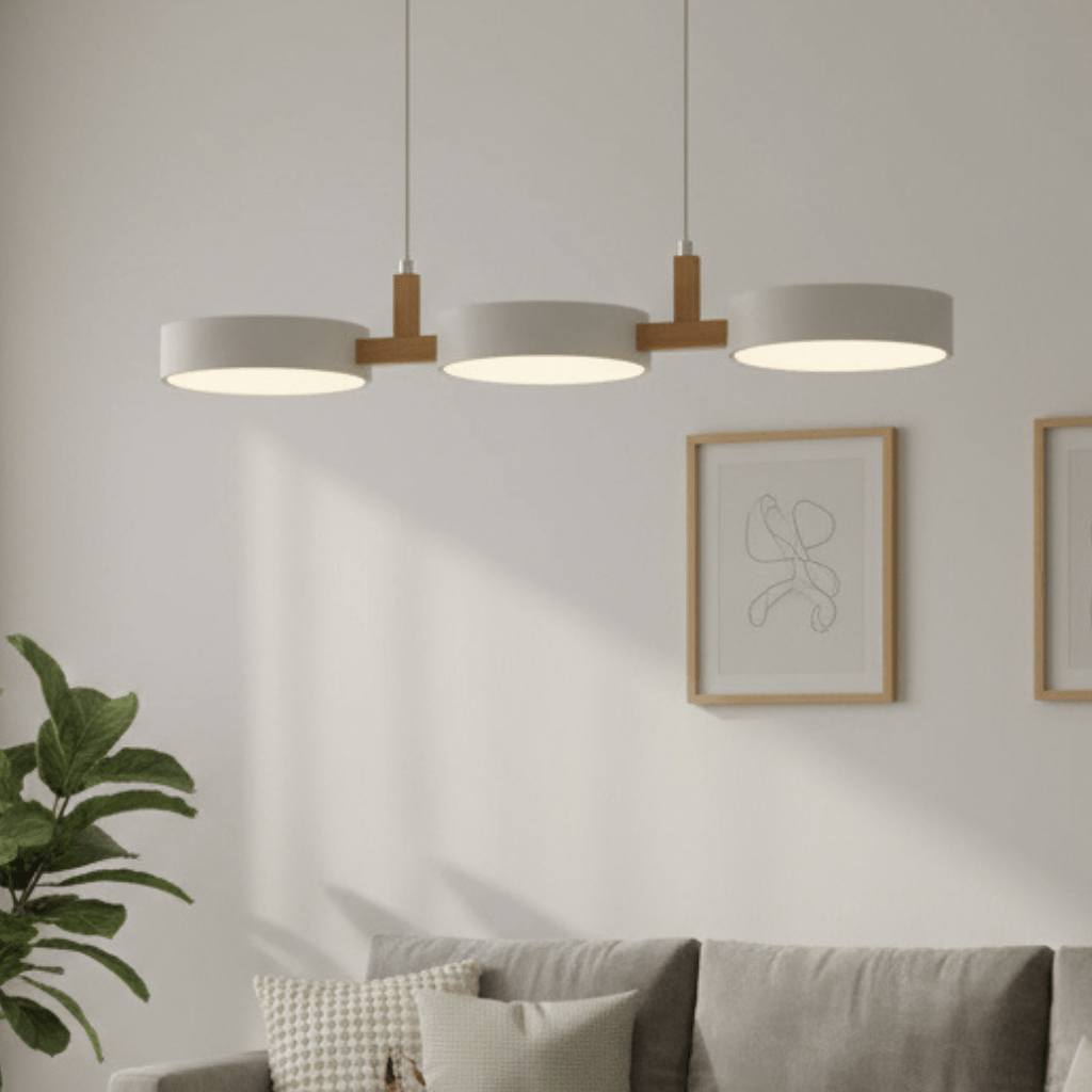 Lámpara colgante nórdica LED AuroraLume con cálida luz acogedora para espacios de estar