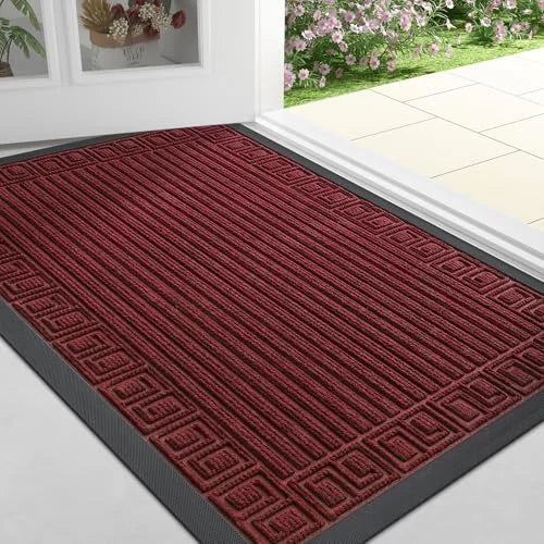 Architectural Ribbed Border Entry Rug | Ormexis