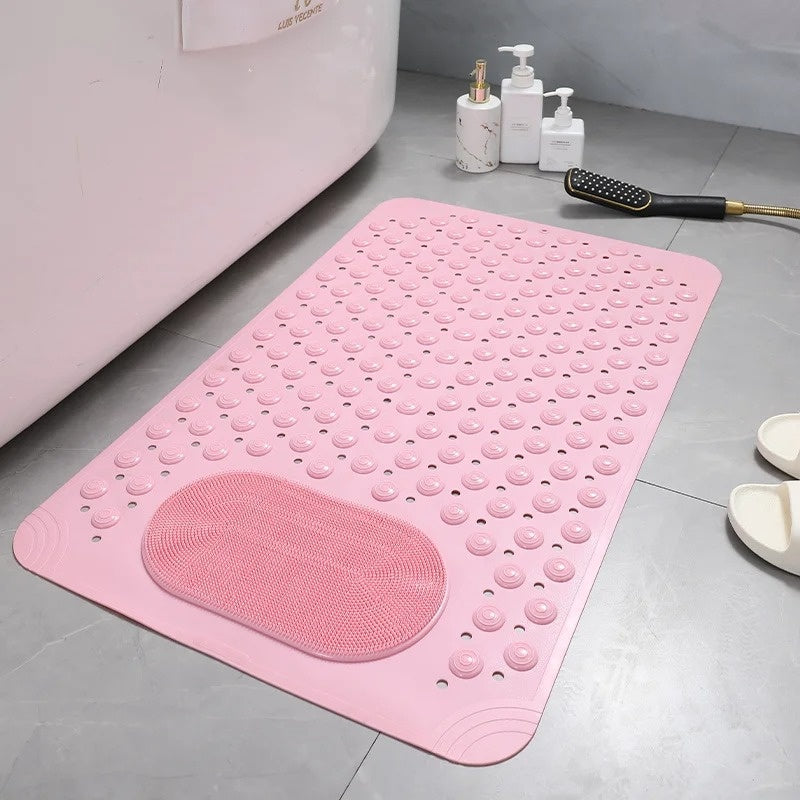 Tapis de bain SafeGrip avec brosse pour les pieds pour une douche plus sûre
