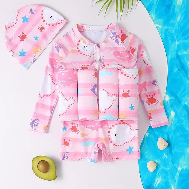 Gilet de sauvetage flottant SafeSwim pour enfants avec ajustement réglable et confort