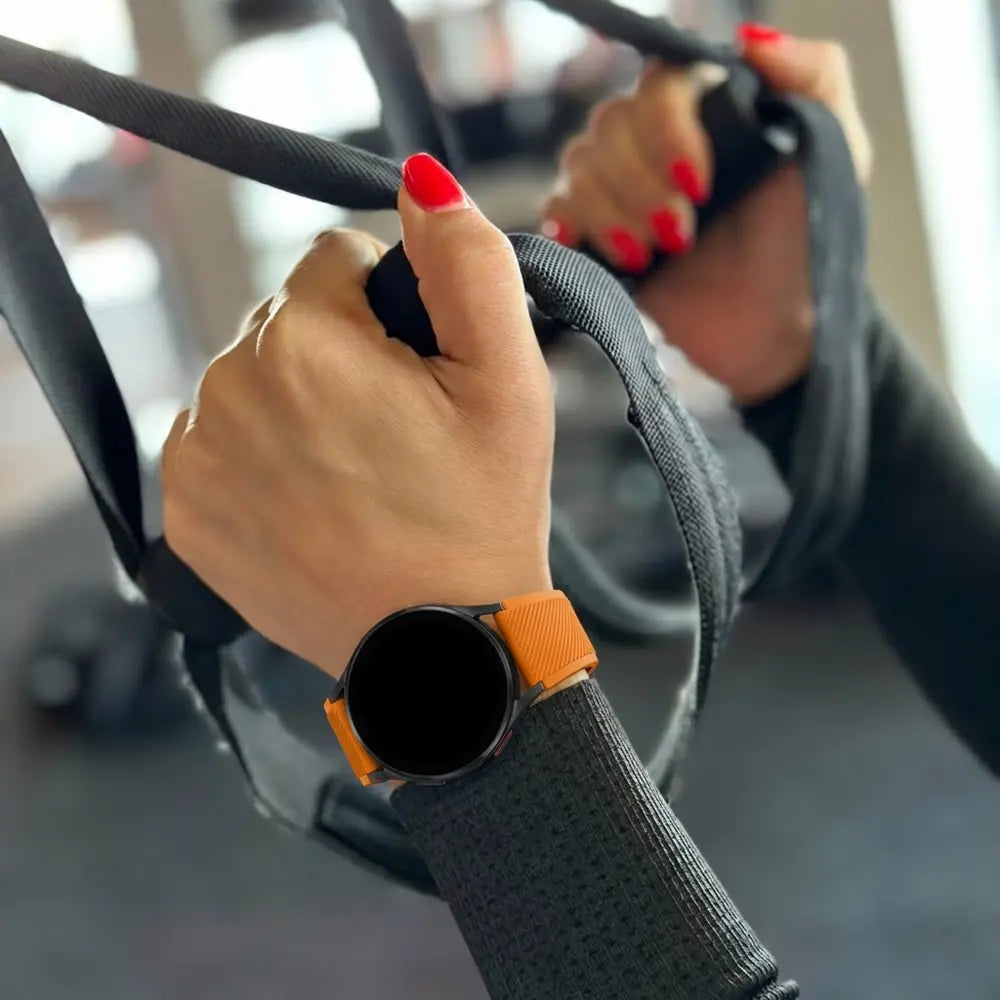 Oranžový silikonový řemínek s přezkou pro Samsung Galaxy Watch 4 Classic 46mm