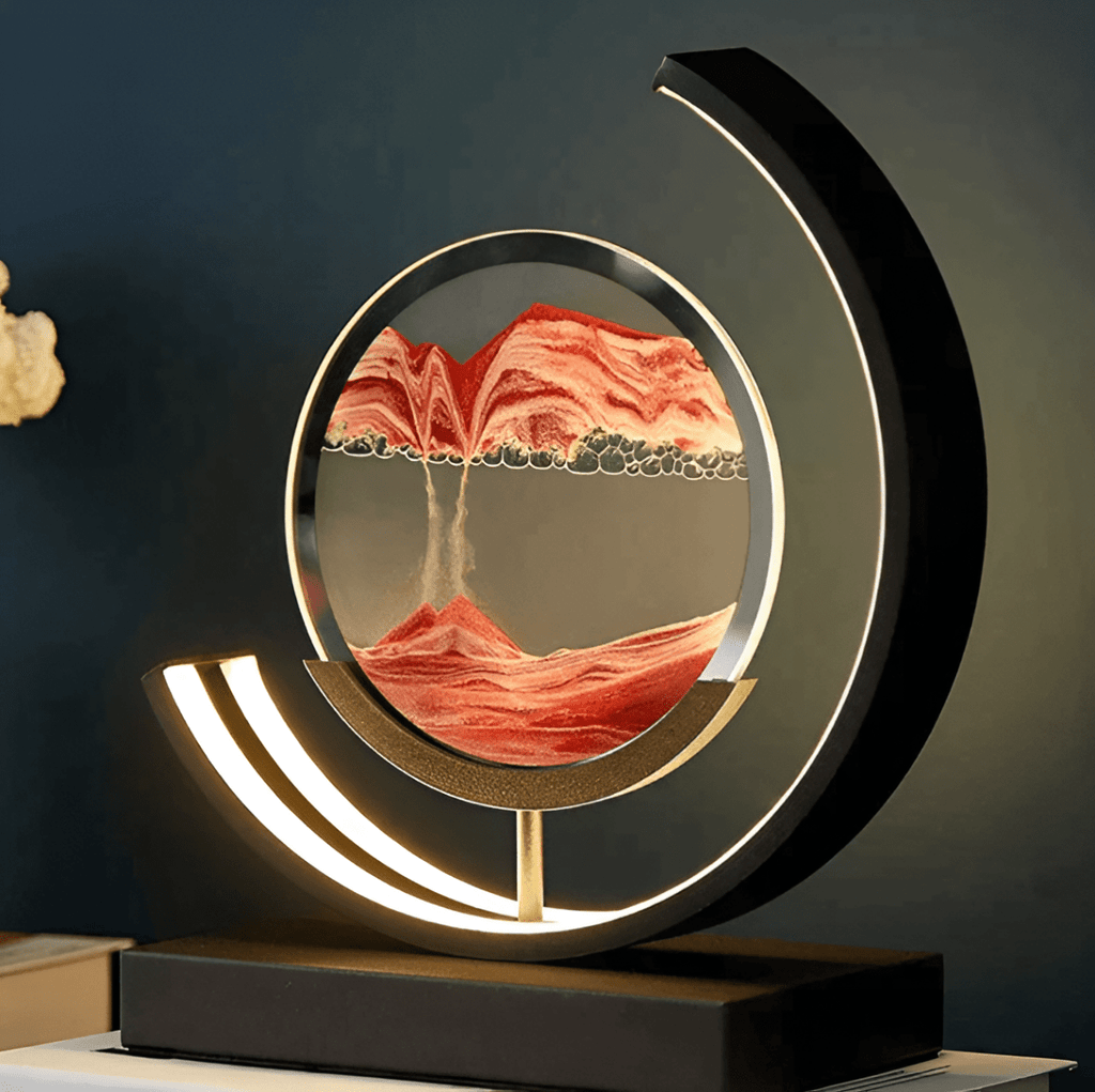 Písečná lampa Sand Glow s uklidňujícím pohybem a náladovým osvětlením