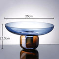 Vaso de vidro com pedestal em dois tons | Ormexis