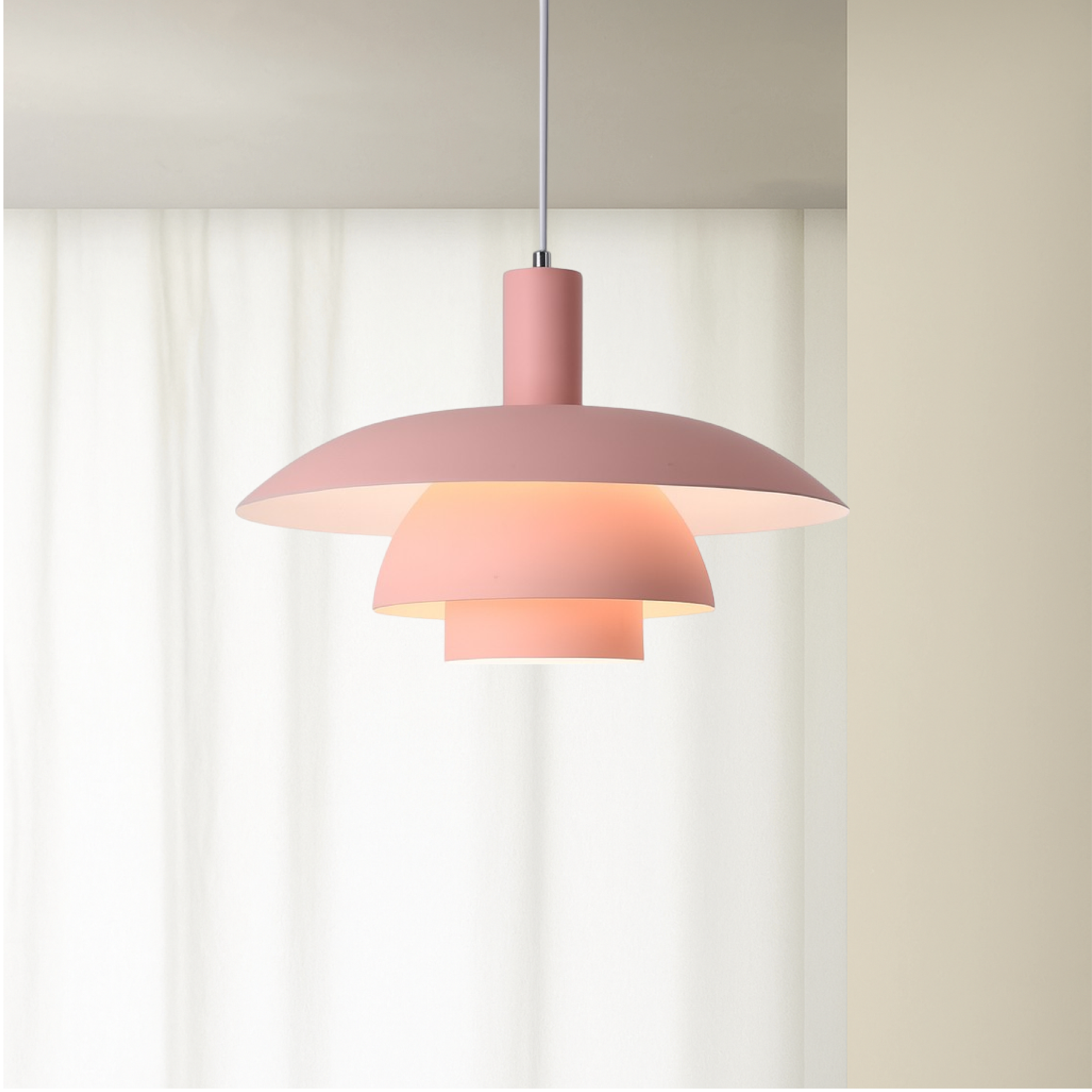 Lampada a sospensione LED dimmerabile scandinava, ecologica, per isola cucina, interni moderni