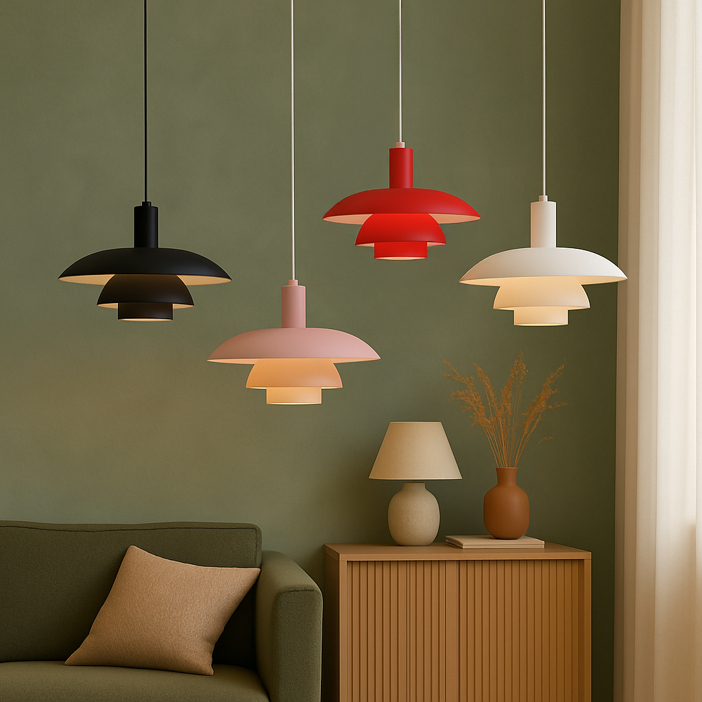 Lampada a sospensione LED dimmerabile scandinava, ecologica, per isola cucina, interni moderni